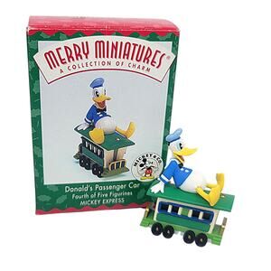 Vtg 1998 Hallmark Merry Miniatures Donald's Passenger Car Mickey Express Train